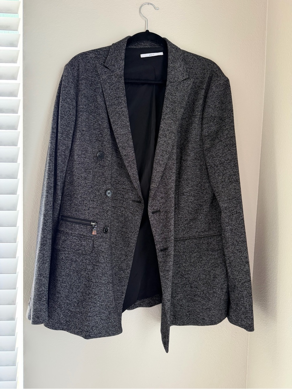 Calvin Klein Dark Gray Knit Blazer Jacket